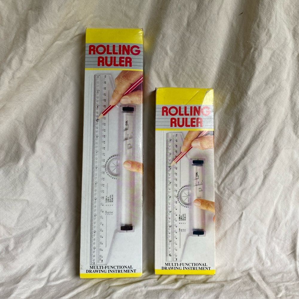 Vintage Edmark 12"  & 8” Rolling Rulers Multi-Purpose  Instructions
